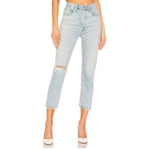 Agolde Riley high rise straight crop sz 24